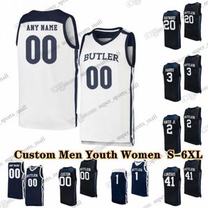 S-6XL Butler Bulldogs College Basketball 221 Pierre Brooks Maglie 1 Jalen Thomas 5 Posh Alexander 11 Jahmyl Telfort 4 DJ Davis 23 Andre Screen 13 Finley Bizjack Moore