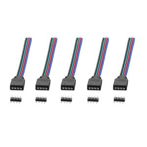 Strips 20 Pcs Set 4 Pin RGB Connectors Wire Cable For 3528 SMD LED Strip Lights LB88235L