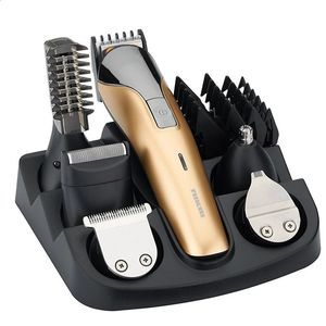 11in1 kit de aliciamento aparador de cabelo elétrico máquina de cortar cabelo para homens barba carro trimer máquina de barbear sobrancelha guarnição rosto corpo groomer 240201