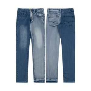 Män designer gallerydept pant jean klädbyxor kvinnor svettbyxor fläckiga par lös mångsidig rak casual high street stack byxa 11b