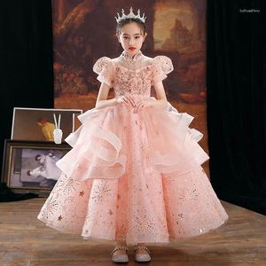 Girl Dresses Style For Girls Elegant Pageant Ball Gown Flower Kid Birthday Wedding Party Evening Frock High-end Princess