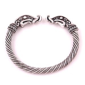 VB300019 Handgjorda antika silverbrons fenrir Pengan Wolves Norse Viking Wolf Raven Dragon Bangles Bracelets6232351