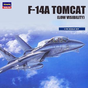 Hasegawa 00532 Plastik Model 1/72 F -14A Tomcat için Düşük Görünürlük İçin ABD Donanması -Boya Boyan Savaş Hobi Hobi DIY 240124