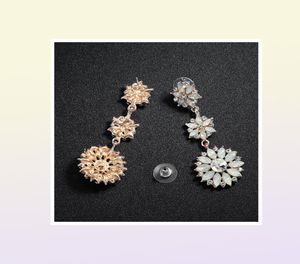 Mode opal crystal long drop örhängen kvinnor brudörhängen för fest JCC0766311834