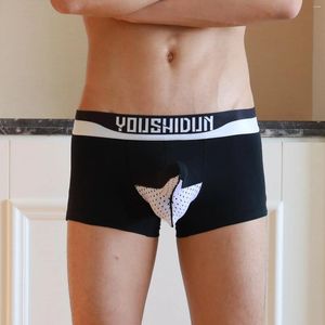 Underbyxor boxare shorts manlig mesh elefant stam solid andas underkläder knickers rida upp mäns fyra hörn trosor