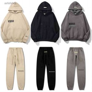 Essentialls hoodie essentails tracksuit män kvinnor essentialshoodie byxor set sweatshirt essen överdimensionerade essentialsweatshirts high street pullover pull su m8v1