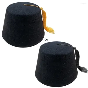 베레모 Tarboosh Hat with black tassels 민족 보편적 오스만 터키 레드 페즈