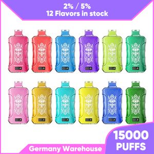 Happ Bar GR15000 Puff 15k 12k Puff Vape EU Warehouse E-Zigarette Bildschirmanzeige 12 Geschmacksrichtungen elektronische Einwegzigarette