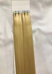 Whole 10A 20quot 100 remy Human PU Tape Skin Hair Extensions 25gpcs 80pcs100gset 613 light blonde DHL 1740532