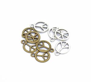 800pcs 1612mm Peace Charm Pendants For Jewelry Making Antique Silver Peace Symbol Pendants Charm Small Peace Sign1881904