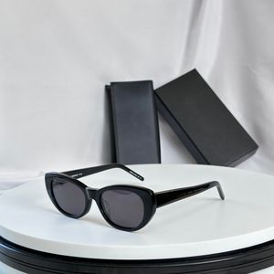 Ovale Sonnenbrille, schwarze/dunkelgraue Gläser, 316 Damen-Luxus-Sonnenbrille, modische Sommersonnenbrille, Sonnenbrille mit UV-Schutz, mit Box