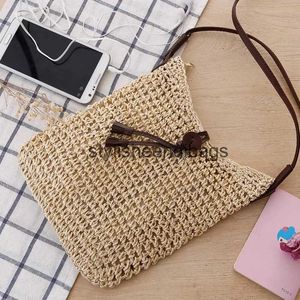 Shoulder Bags Travel Female Shoulder Tote Beach Rattan Bag Hand Woven Straw Bag Bohemian Summer Beach Handbag Wicker Crossbody Bag bolsosH24219