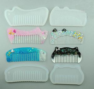 1 piece DIY Clear Silicone for comb Mould For Epoxy Resin with Real Flower Handmade Jewelry Tools resin molds for jewelry6124131