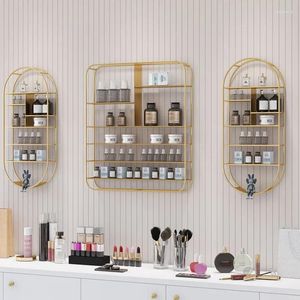 Hooks Iron Wall On The Storage Rack Nail Shop Polish Glue Decorated Shelves Nordic Wind Light Luxury Display