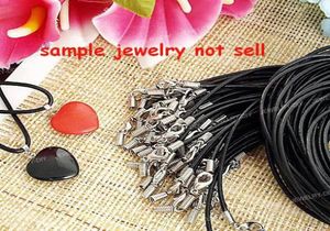 100pclot czarne gumowe naszyjniki sznurka do wisiork łańcuchów biżuterii biżuterii