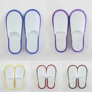 Slippers 1Pairs Women Men Disposable El Travel Slipper Non-Slip Closed Toe Shoes Guest Use Salon Homestay Unisex