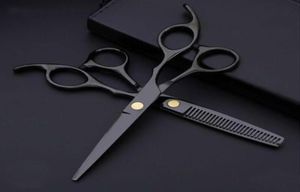 Costway Professional 440 Steel 6 Inch Black Hair Scissors Set Cutting Barber Salon Haircut Thinning Shears Frisör SCISSORS284835267