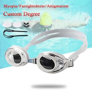 Солнцезащитный козырек, противотуманные очки для плавания при близорукости, водонепроницаемые очки для плавания, дайвинга, очки для водного спорта, дальнозоркость/астигматизм, нестандартная степень