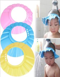 Justerbar baby shower cap Safe Shampoo dusch badrum Bad Skydda mjuk mössa baby tvätt hår sköld barn bada hat9771267