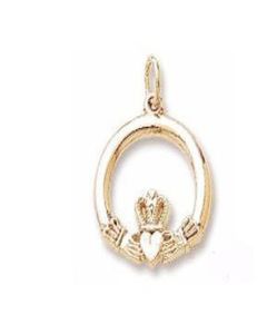 20pcslot Rhodium eller 18k Gold Plated Claddagh Love Loyalty and Friendship Pendant Charms smycken Fit For Necklace Keychain5099071