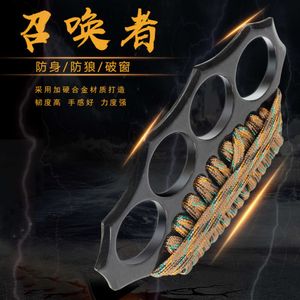 Summoners Finger Tiger Fist Set Designer Four Car Emergency Escape Window Breaker Self Defense Cl Ring 3Aej