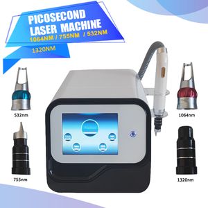 Nd yag q comutado a laser picossegund tatuagem Máquina de remoção de tatuagem 755nm 1064nm 532nm 1320nm Pico Second Laser Skin Care Salon Uso Equipamento Aprovado