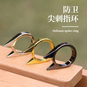 Self Defense Cat Ear Single Finger Button Ring Window Breaker Womens Designer Wolf Mens Outdoor Products QZH6