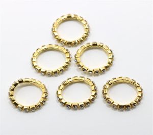 Crystal Rhinestone gold Finger Rings for Women Adjustable Stretch Foot Toe Rings Set Whole wedding ring 264V4754720