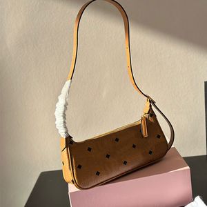 Brown Shoulder Bag Women Handbags Purse Fashion Letters Leather Axillary Pouch Zipper Closure Cowhide Leather Classic Wallets designer Messenger Bags 27cm