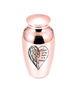 45x70mm Love Angel Wing Cremation Urn For Ashes Keepsake Small Memorial Funeral Urn för Petshumans6105450