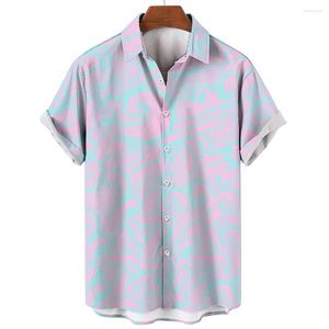 Herren-Freizeithemden und Damen-Dopamin-Hemd, buntes 3D-Grafik-Kurzarm-T-Shirt, modische Hawaii-Oberteile, Sommer 2024