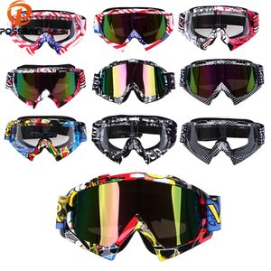 Possbay Motosiklet Goggles Motosiklet Motokros Gözlükleri Scooter Aksesuarları Oculos Off Moto Racing için Evrensel