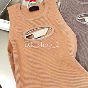 クロップドトップニットデザイナーディーゼルTシャツアウトティーレディースニット女性トップセクシーなノースリーブヨガサマーティーベストスパイシーな女の子の服装ベスト長袖164