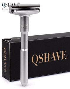 Adjustable Safety Razor Double Edge Classic Mens Shaving Mild to Aggressive 16 Files Shaver Hair Removal with 5 Blades8687272