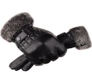 Projekt mody zagęszcza czarne ciepłe pranie skórzane rękawiczki działające na ekran dotykowy rękawiczka na męskie prezent na Boże Narodzenie 8156718