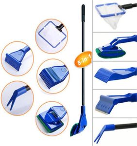 Aquarium Tank Clean Set Fish Net Gravel Rake Algae Scraper Fork Sponge Brush Cleaning Tools Aquariums Accessories47249224963755