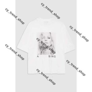24ss AB Designer Fashion T Shirt Anines Bing Sweatshirt Slim Classic Style Front Back Printed Letter Tee Cotton Women Round Neck Annie Bing T-shirt Tops Anime Polo 725