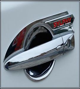 Wysokiej jakości ABS Chrome 4pcs Brama Dekoracja drzwi z logo dla Nissan Sylphysentra 201620189105267
