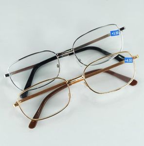 フルメタルリム標準の老人は、パワーレンズのある眼鏡を読んでゴールデンとシルバー2カラーフレームミックス全体2569501