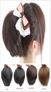 ladies039 الموضة كبيرة الشعر الاصطناعية BUN BRIDE039S الشعر chignons صغيرة ذيل حصان extenison9916610