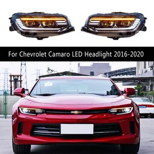 Chevrolet Camaro LED Far Montajı için Fornt Lamba 16-20 Gündüz Çalışan Işık Dinamik Salel Sinyal Sinyal Araç Aksesuarları