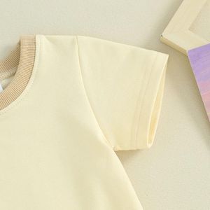 Clothing Sets Baby Boys Girls Colthes Short Sleeve Shirt Elastic Waist Shorts Set Summer 2 Piece Plain Outfits Sweatsuit