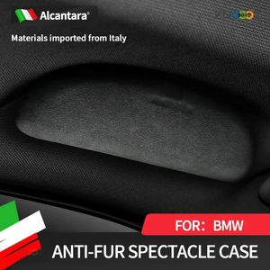 Auto Gläser Halter Fall Sonnenbrille Wildleder Auto Lagerung Organizer Sun Box Für BMW 1234567 Serie G01 G02 240118