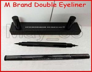 Top Quality M Brand Eye Make Up Double Eyliner bleknar inte flytande eyeliner svart förseglat vattentätt fartyg4132638