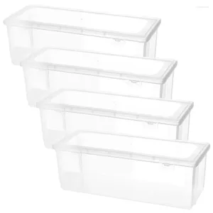 Storage Bottles 4pcs Transparent Sealed Box Spaghetti Beans Container Airtight Food Containers
