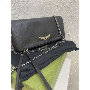 Swing Your Wings Borsa Zadig Voltaire Borsa tote da donna Borsa a tracolla firmata da uomo Pochette da uomo in vera pelle Catena ad ala Mini denim di lusso Pochette Rock Cross bodyQ