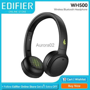 Mobiltelefonörlurar EDIFIER WH500 ON-EAR Trådlös hörlurar Bluetooth-headset Fällbar design40hrs Packback Anpassa EQ Fast-laddande YQ240219