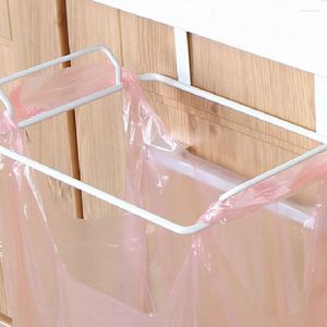 Storage Bags Trash Bag Holder Kitchen Cabinet Hanging Refuse Sacks Garbage Rack Back Style