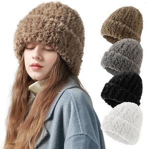 Berets Damen Soft H Slouchy Wool Cap Lazy Type Elastic Snowboard Hats Men Warm Winter Hat For Man