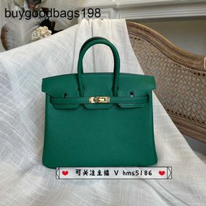 Designers Handbags Designer Sewn Wax Tread Made Bag Epsom Leather 25cm U4 Velvet Green Large Capacity